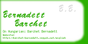 bernadett barchet business card